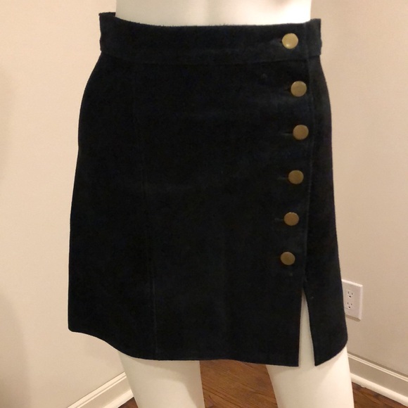 Leather Suede Mini Skirt - Picture 3 of 9